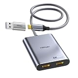 fairikabe USB - デュアルHDMIアダプター デュアルモニターアダプター 4K60Hz Mac M1 M2 M3用 DisplayLinkアダプター HDMIスプリッター 拡張ディスプレイ用 ドライバーが必要