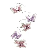 The Butterfly Grove Sash Butterfly Mobile Decoration- 3D Hanging Mesh Nylon Decor, Multicolored by T