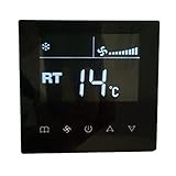 KKmoon セントラルエアコン スイッチ サーモスタット インテリジェント LCD タッチスクリーン コントロールパネル温度コントローラ 恒温器 LYK - 9D - 2