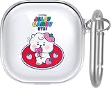 【elago】 Galaxy Buds2 Pro/Buds 2 / Buds Pro/Buds Live 対応 ケース クリア BT21 公式 グッズ クリアケース カラビナ 付き アクセサリー [ ギャラクシーバッズ 2 プロ / ギャラクシーバッズ2 対応 ] LINE FRIENDS BT21 JELLY CANDY RJ