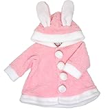 【うさぎサンタワンピース】フード付きワンピース (80ｃｍ)