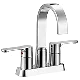 Designers Impressions 685564 Polished Chrome Two Handle Lavatory Bathroom Vanity Faucet - Contempora