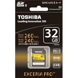 東芝 SDHCメモリーカード 32GB UHS-IIEXCERIA PRO SDXU-032GA