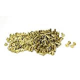 uxcell バインドネジ 　スクリューポスト　5mmx12mm　プレーティング　ブラスメッキ　ブラストーン　100個