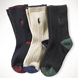 Ralph Lauren(ラルフ ローレン)ラルフ ローレン ソックス ３足セット （ブラック・ベージュ・ダークグレー）靴下15ｃｍ・16ｃｍ・17ｃｍ・18ｃｍ・19ｃｍ・20ｃｍ・21ｃｍ・22c