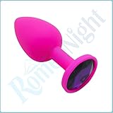 Dagly(TM) シリコーン滑らかなタッチアンアルおもちゃワット/カラフルなダイヤモンドバットプラグ挿入ストッパーは、アンアル大人のおもちゃ大人のセックス製品[パープル]