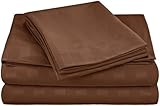 Cathay Home Luxury Dobby Stripes Sheet Set King Brown [並行輸入品]