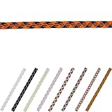 金天馬 柄ゴム 平ゴム ノートバンド ブックバンド 靴ひも ラッピング (8㎜幅 黒×オレンジ) 切り売り
