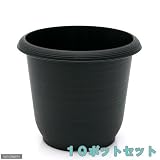 KUポット 4.5号(外径13.7×高さ12.0cm) 黒 10鉢セット