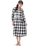 83180 Nishiki(ニシキ) ルームサプリ マタニティ ネグリジェ パジャマ 長袖 授乳口付き 前開き レディース 秋 春 ソフトビエラ素材 綿100％ 産前 産後 【ﾌﾞﾛｯｸﾁｪｯｸ（I）