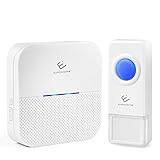 ワイヤレスチャイム ELEPOWSTAR ドアホン 玄関チャイム 呼び出しチャイムセット　最大300m無線範囲/日本語取扱書/防水仕様/52曲選択可/音量４段階調節/LEDライト点滅 (B6送信機1受