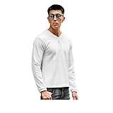 [サムディフ] カルゼVネック長袖Tシャツ 無地 長袖 タイト Vネック 長袖Tシャツ 【斜めの表面変化】インナー ロンT スリム ロングスリーブ joker ジョーカー L ホワイト