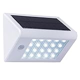 T-SUN ソーラーライト　20LED　6000K昼白色　センサーライト　壁掛け　人感センサー　ウォールライト　省エネ　太陽光充電　防水　誘導灯　夜間自動点灯　屋外 ガーデン　配線不要 ホワイト