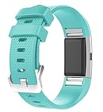 FreshZone最新プレミアム交換アクセサリーソフトシリコンバンドリストバンドスポーツストラップバンドfor Fitbit Charge 2 (トラッカーなし) (グリーン)