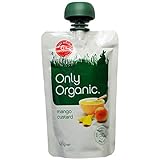 オンリーオーガニック　ベビーフード パウチタイプ 「マンゴーカスタードのデザート」　6か月頃～ 120g - Only Organic - Food Pouch - Mango Custard