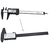 ブラック プロ 大LCD 液晶 デジタルノギス 電子ルーラー 定規 バーニヤ キャリパー カリパスマイクロメーター 測定工具 ために 外径 内径 深さ 長さ 幅---測定範囲0-150mm/ 6インチ