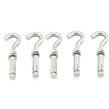 yasorn 5 - Packステンレススチールオープンカップフック拡張ねじボルト M8 YSG111A4N