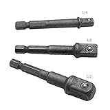 yiteng ソケットアダプター ドリルビット HSSドリル インパクトレンチツール (3本組み)