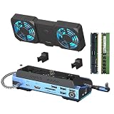 ROG ALLY X/ROG ALLY/Legion Go/Steam deck用TVドック Tomistan【4K/1080P-10in1ポート&放熱ファン*2対応】 ROG Ally/Steam Deck用部品 ドッキングステーション HDMI 2.0 4K/1080P 1000Ⅿbps USB 3.0×3 100W PD急速充電 合金外壳制造 軽量 持ち運び便利 (TM-2467)