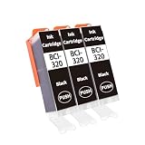 【BINGSTARONE】BCI-320 BCI-321 CANON用 キャノン互换 インク PGBKブラック 3本【対応機種】PIXUS iP3600 MP620 iP4600 MP630 iP4700 MP640 MP540 MP980 MP550 MP990 MP560 MX860 MX870【残量表示対応/個包装】