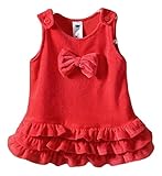 (ポルトプエルト) Porto Puerto フリル 綿 可愛い リボン付 サロペット 女の子 ガールズ ベビー 赤ちゃん キッズ 子ども 85㎝ 90㎝ スカート オーバーオール カジュアル (85