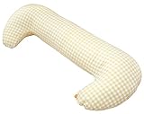 日本製 ワイドサイズ2WAY 抱き枕&授乳クッション ギンガムイエロー