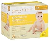 Simply Right Premium Diapers, Size 3 (16-28 lbs.), 228 ct. by Simply Right