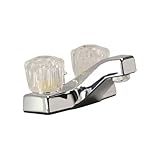 Aqualife非金属2つアクリルハンドルバスルーム蛇口のポップアップ排水アセンブリ – クローム仕上げ