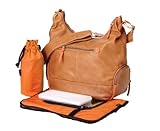 OiOi Leather Hobo Diaper Bag - Tan & Orange by OiOi [並行輸入品]