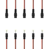 DC電源ケーブルピグテールfor CCTV監視、Sim & Nat 10パックオス&メス2.1 MM x 5.5 MMセキュリティカメラビデオDCバレルジャックワイヤ( 11インチ/ 28 cm )