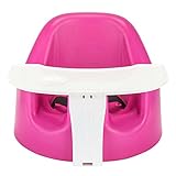 メガシート Mega Seat ベビーチェア トレイセット ベルト付き 大きめ 背もたれ（高め） ローチェア ベビーソファー ピンク Pink ゆったり 出産祝い 赤ちゃん [並行輸入品]