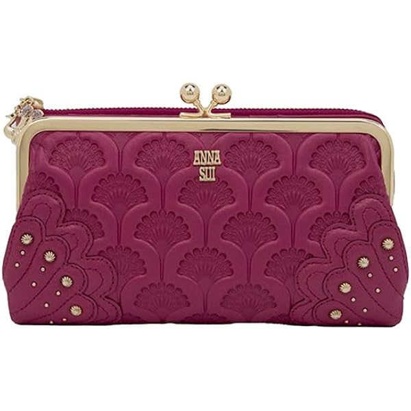 Amazon | [ANNA SUI] [アナスイ] 長財布 かぶせ がま口 本革 