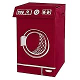 Wenko ハンドル付きランドリーバスケット ラヴォ レッド Laundry Bin Lavo red