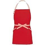 アイトス 胸当てミニエプロン(コードレーン配色) 009/レッド AZ-8652