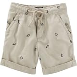オシュコシュ OSHKOSH/ フットボールプリントプルオンショーツ カーキー ボトムスショートパンツ 8歳【並行輸入】