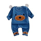 MissとMr　ベビー服 男の子 パジャマ 子どもルームウェア 上下 セット 女の子 カートゥーン 丸首 長ズボン 長袖 春秋 出産お祝い プレゼント (80, ダーグブルー)