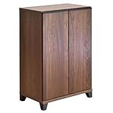 タンスのゲン 下駄箱 シューズボックス 幅60 ピタゴラス 国産 完成品 ウォールナット 24900002 WN