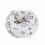 Tonsee ベビー 暖かい マフラー 可愛い カートゥーン パターン 赤ちゃん 柔らか ネックウォーマー 防寒 (ホワイト)