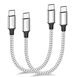 GHNTJAP USB C to USB C ケーブル 0.2M 2本セット Type C ケーブル 短い PD 60W急速充電 USB2.0データ転送 ナイロン iPhone17/16/15、Galaxy、iPad、MacBook Pro等タイプc機種対応 20センチ