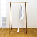 ハンガー掛け 洋服掛け 天然木 木製コートハンガー ブラウン