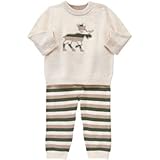 ジンボリー GYMBOREE/ ムースセット フォレスト ストライプ ロンパース長袖 3～6ヶ月【並行輸入】