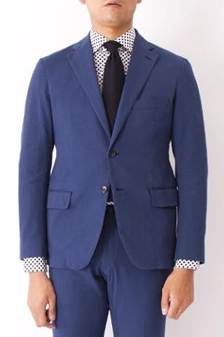 Seersucker 2-button Jacket 1122-110-3626: Navy Seersucker 2-button Jacket 1122-110-3626: Navy