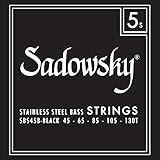 Sadowsky ブラックラベルベース弦 ステンレス弦 5弦 045-130 SBS45B Black