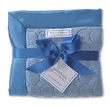 スワドルデザインズ ベビーカーブランケット ジュエルパフサークルウィズサテントリム ブルー 1枚セット SD-168B 【日本正規品】