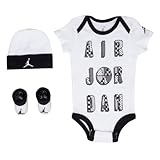 NIKE(ナイキ)エア・ジョーダン 0-6months ホワイトAIR JORDAN ホリデーPIZZA半袖ボディスーツ超豪華3点セット [並行輸入品]