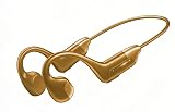 Bluetooth イヤホン 耳を塞がない 骨伝導イヤホン AAC/SBCに対応 耳掛け式 ブルートゥース イヤホン 1１時間連続使用 イヤホン bluetooth IPX7防水 オープンイヤーヘッドホン 超軽量設計 (ゴールド)