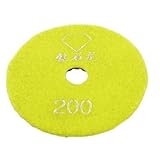 直径10cm 5mmの厚さ200グリット大理石ダイヤモンド研磨パッドブラックイエロー
