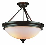 Transグローブ照明3363 3つライトダウン照明セミフラッシュマウント天井Fix、 3363 ROB 1