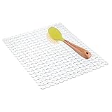 InterDesign シンク 用 流し 保護マット Orbz Lサイズ クリアー 70660EJ