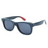 OUTIN 木製の サングラス 偏光 レンズ UV400 加工 男女共用＆クロスセット (黒)